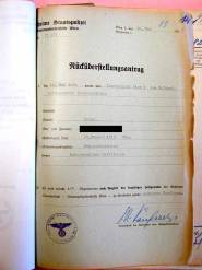 Rücküberstellungsantrag Gestapo Wien